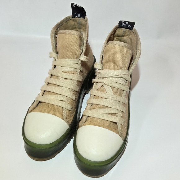 Zara Canvas Fabric High Top Platform Chunky Multicolor Sneakers Shoes Size EU 39 - Picture 2 of 15